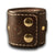 Dark Mahogany Leather Cuff Watch Band with Stitching & Snaps-Custom Handmade Leather Watch Bands-Rockstar Leatherworks™