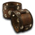 Bison Brown Leather Cuff Watch Band w/ Eyelets, Stitching & Snap-Custom Handmade Leather Watch Bands-Rockstar Leatherworks™