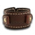 Mahogany Leather Cuff Watch Band w/ Stitching & Brass Buckle-Custom Handmade Leather Watch Bands-Rockstar Leatherworks™
