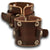 Mahogany Leather Cuff Watch Band with Stainless Eyelets-Custom Handmade Leather Watch Bands-Rockstar Leatherworks™