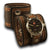 Brown Leather Cuff Watch - 42MM Stainless Sapphire-Leather Cuff Watches-Rockstar Leatherworks™