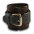 Black & Blue Layered Wide Leather Cuff Watch-Leather Cuff Watches-Rockstar Leatherworks™