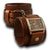 Light Brown Leather Cuff Watch - Stainless 42mm, Sapphire-Leather Cuff Watches-Rockstar Leatherworks™