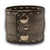Silver and Black Wide Leather Cuff Watch with Stainless Snaps-Leather Cuff Watches-Rockstar Leatherworks™