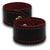 Black Leather Cuff Wristband with Red Stitching and Snap-Leather Cuffs & Wristbands-Rockstar Leatherworks™