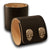 Black Leather Cuff Wristband with Skull Snaps-Leather Cuffs & Wristbands-Rockstar Leatherworks™