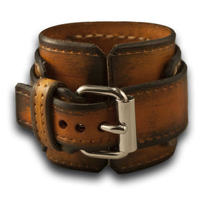 Range Tan Stressed Rockstar Drake Leather Cuff Watch-Leather Cuff Watches-Rockstar Leatherworks™