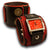 Black & Red Layered Leather Cuff Watch with Snaps-Leather Cuff Watches-Rockstar Leatherworks™