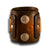 Range Tan Stressed Layered Leather Cuff Watch with Roped Cross Snaps-Leather Cuff Watches-Rockstar Leatherworks™