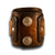 Range Tan Stressed Layered Leather Cuff Watch with Roped Cross Snaps-Leather Cuff Watches-Rockstar Leatherworks™