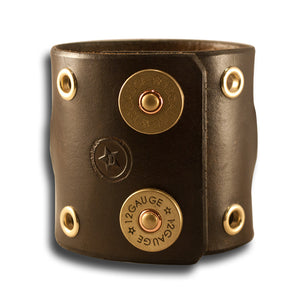 Bison Brown Samsung Wide Leather Cuff Watch Band-Custom Handmade Leather Watch Bands-Rockstar Leatherworks™
