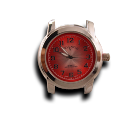38mm Silver Alloy Watch Face with Red Dial-Gift Certs. & Parts-Rockstar Leatherworks™