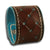 Sugar Skull Leather Cuff Wristband with Snaps & White Stitching-Leather Cuffs & Wristbands-Rockstar Leatherworks™