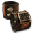 Brown Stressed Leather Cuff Watch with Stitching & Skull Snaps-Leather Cuff Watches-Rockstar Leatherworks™