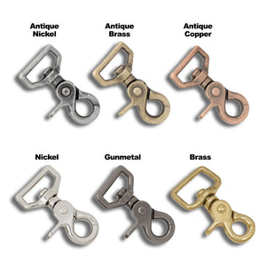 Brown Leather Keychain with Beige Stitching & Trigger Snap-Keychain-Rockstar Leatherworks™